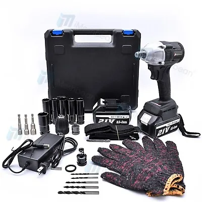 800Nm 1/2'' Electric Impact Wrench Cordless Brushless Gun W/ Battery Driver Tool • $72.99
