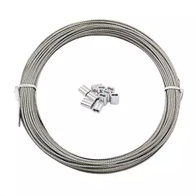 DGOL 100 Feet 1/16 Inch (1.5 Mm) 304 Stainless Steel Cable Wire Rope • $15.97