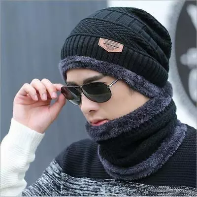 New Winter Hat Caps Bonnet For Men Women Beanie Fur Warm Baggy Knitted Hat • $14.76