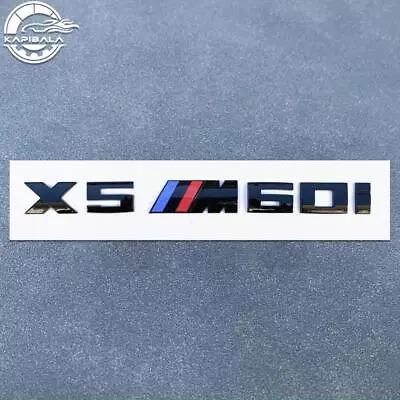 Gloss Black Style Fit For 0  X5 + M60i Emblems M OE# Size Emblems Car Trunk • $27