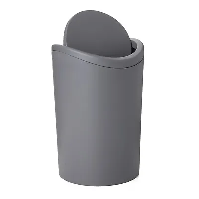 Superio Small Trash Can With Lid 6 Liter Plastic Mini Waste Bin Swing Top Lid • $24.99