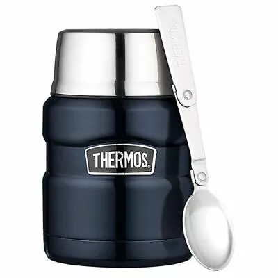 100% GENUINE! THERMOS Stainless King 16oz 470ml Food Jar Midnight Blue! • $37.99