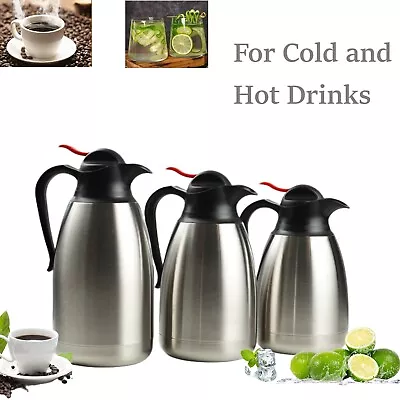 $19.67 • Buy Vacuum Coffee Pot Stainless Steel Insulated Thermal Coffee Carafe Water Pitcher