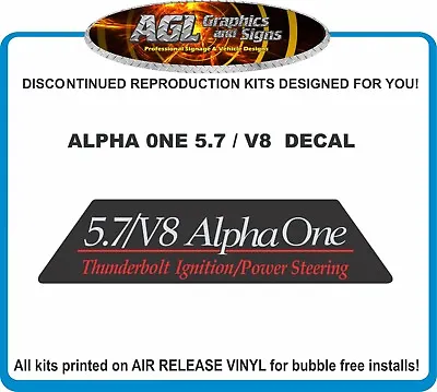 Mercruiser Alpha One 5.7/V8 Flame Arrestor Front Reproduction Decal • $24.28
