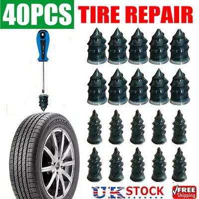 Car Tyre Puncture Repair Kit Emergency Motorcycle Tire Rubber Plug Nail Screw • £4.99