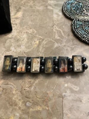 Vintage Michael Jackson Image Bracelet On Hematite Beads RARE!!!! • $12