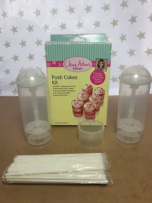 Jane Asher Push Cakes Kit. 2 Moulds With A Cutter. Sticks For Cake Pops (opened) • £7.99