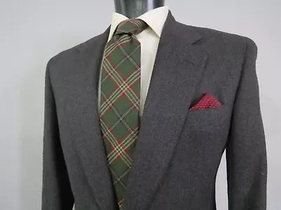 VTG J Press Charcoal Gray Worsted Wool Two Button Full Canvas Suit 40 R • $329