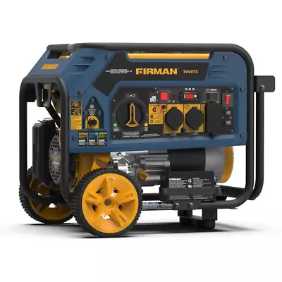 FIRMAN 5000-W Portable Tri Fuel Electric Start Generator W/ Wheel Kit CO Sensor • $1228.45