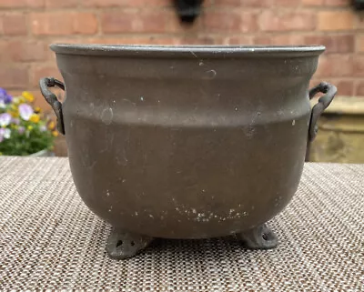 Vintage French Round Brass Garden Plant Pot Jardiniere Home Decor Cottage • £16.99