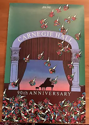 Milton Glaser - Carnegie Hall 90th Anniversary Poster - RARE! • $250