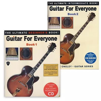 Learn To Play The Guitar For Everyone - Teach Yourself Tutor Music Book CD - N7. • £9.96