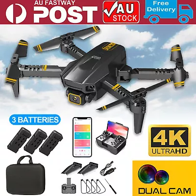 $46.98 • Buy 5G WiFi GPS Drone 4K HD Dual Camera Follow Me Drones Brushless RC Quadcopter