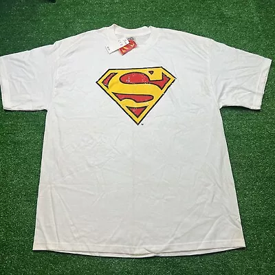 Vintage Y2K 2007 Superman T-Shirt White Size XL Made In USA New With Tags • $24