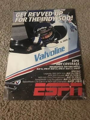 Vintage 1993 INDY 500 RACING ESPN Poster Print Ad 1990s INDIANAPOLIS 500 • $6.99