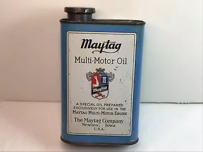 Vintage Maytag Advertising Multi Motor Oil Can Maytag Co Newton Iowa • $39.95