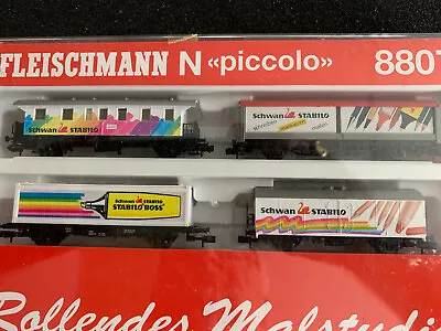 Fleischmann #8807 (4) Cars Rolling Painting Studio N Scale Sealed Package. • $99