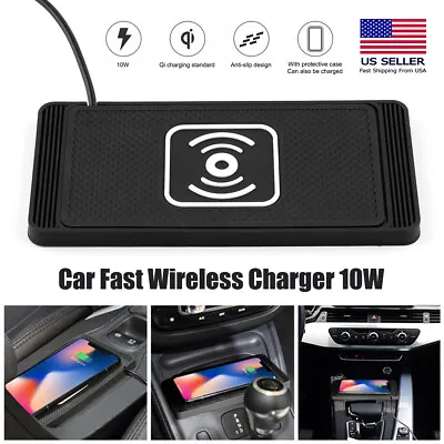 Wireless Car Phone Charger Fast Charging Pad Launch Mat Stand Dock Universal US • $13.99