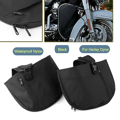 $33.98 • Buy Black Soft Lower Fairing Covers Engine Guard For Harley Dyna Low Rider FXDL FXDC