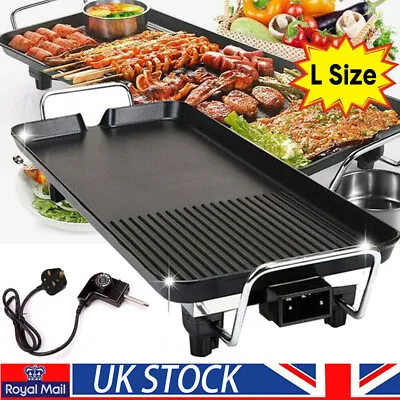 £23.99 • Buy Electric Teppanyaki Table Top Grill Griddle BBQ Hot Plate Barbecue L Size