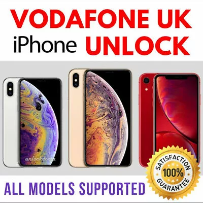 VODAFONE UK UNLOCK CODE SERVICE For IPhone XS XR XS Max X 8 7 6 - NEED IMEI ONLY • $9.99