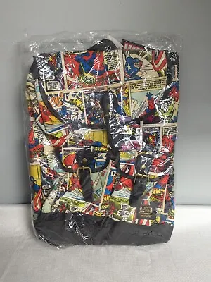 New Loungefly Marvel Comic Strip Slouch Backpack Nylon With Tags • £62.73