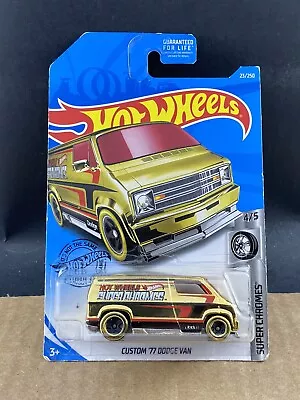 Hot Wheels Super Chromes Custom ‘77 Dodge Van 4/5  1/64 COMB SHIP $1 PER MULT • $2.25