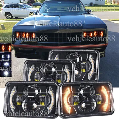 Fit Chevrolet Monte Carlo SS 1980-1988 4PCS 4x6  LED Headlights DRL Hi/Lo Beam • $79.93