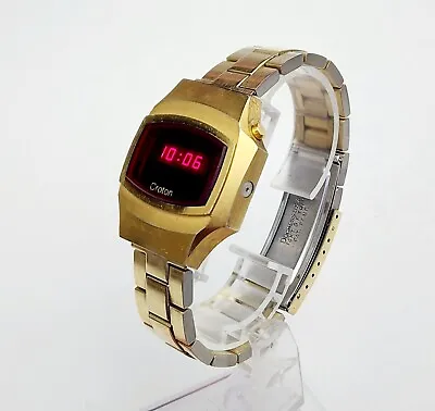 RAREUNIQUE Men's Vintage 70's RED LED Watch CROTON • $206.99