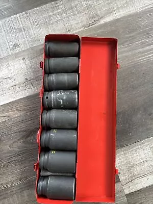 Eight Piece Genius Deep Well Impact Socket Set 3/4 Inch Drive Genius Socket Set • $32