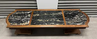 Vintage 1970s Italian Travertine Marble Cocktail Coffee Table Made In Italy • $999.99