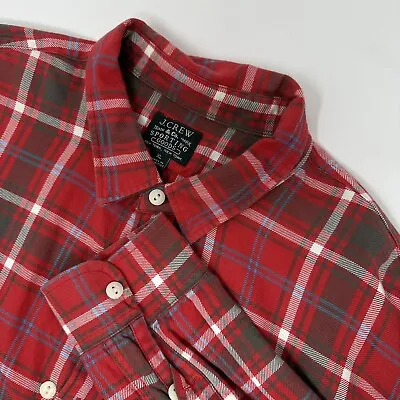 J.Crew Flannel Shirt Sporting Goods Red Lumberjack Flannel Button XL • $27