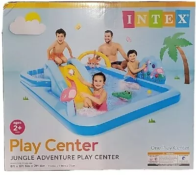 INTEX  Jungle Adventure Wading Pool Play Center With Slide • $44.99