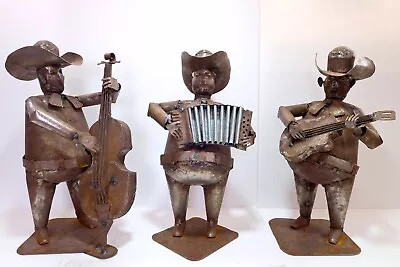 Handcrafted Metal Mariachi Band Sculptures - Set Of 3 • $300