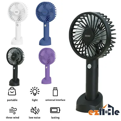 Rechargeable Hand-held USB Air Cooling Mini Desk Fan 3 Speed Cooler Portable • $13.99