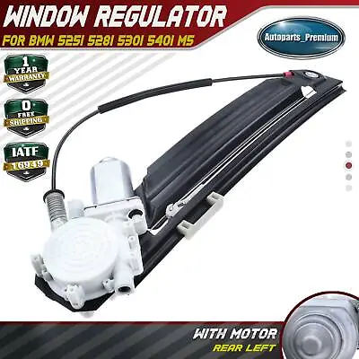 Power Window Regulator Assembly W/Motor For BMW 525i 528i 530i 540i M5 Rear Left • $47.99