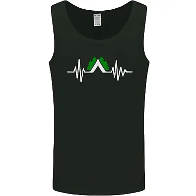 Pulse Camping Camper Camp Festival ECG Mens Vest Tank Top • £10.49