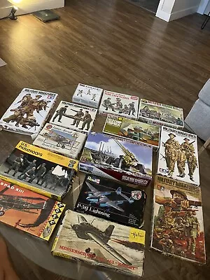 Military Model Kit Lot Of 14 • $49.99