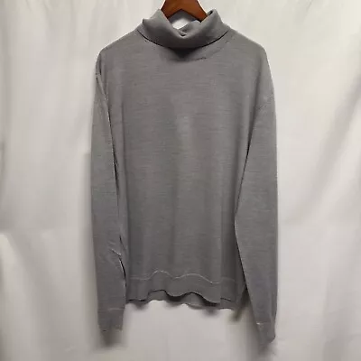 CLUB ROOM Mens Merino Wool Blend Turtleneck Light Gray XXL • $10