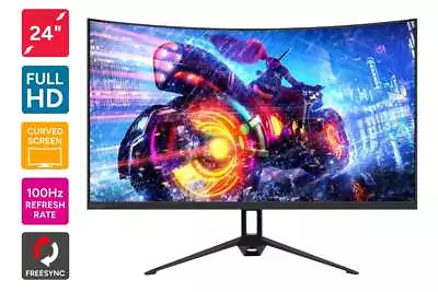 Kogan 24  Curved Full HD 100Hz FreeSync Monitor (1920 X 1080) 24 Inch Computer • $165.42