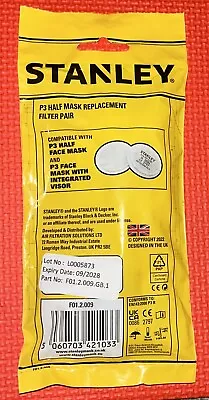 Stanley P3 Half Mask Replacement Filters Pair. (1H) • £11.99