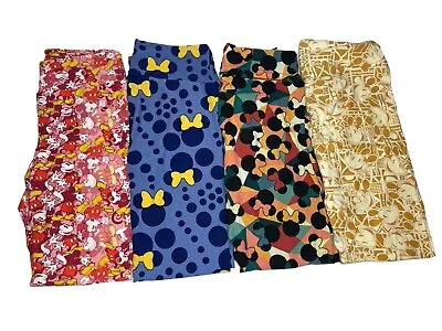 NEW Lot Of 4 LuLaRoe Disney OS Leggings Mickey Minnie Mouse One Size Colorful • $39.90