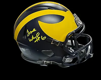 Tyrone Wheatley Michigan Wolverines Signed Mini Helmet Beckett Coa • $99.99