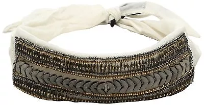 Steve Madden Embellished Bandanna Choker - One Size - Ivory #3768 • $4.50