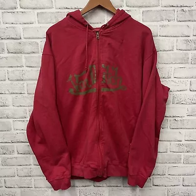 VTG Von Dutch Zip-up Drawstring Hooded Red Jacket Mens Size XXL • $39.99