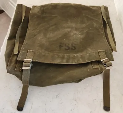 Vintage FSS U.S. Army PACKSACK US Forest Service CANVAS Backpack • $60