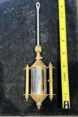 Antique Kroeber? Kitchen Gingerbread Clock Pendulum Single Faux Mercury Tube (S) • $99.99