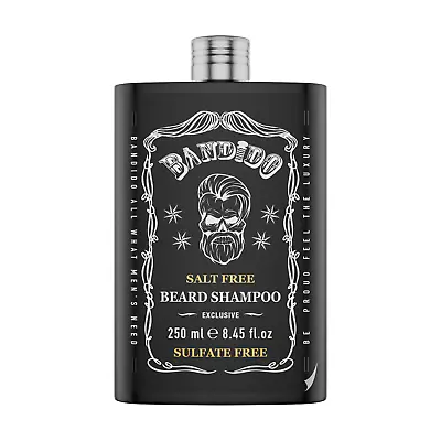 Bandido Beard Shampoo | Exclusive Salt Free & Sulfate Free Beard Shampoo 250 Ml • £11.99