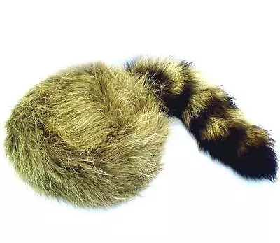 2 KIDS SIZE RACCOON TAIL HATS Real Coon Tails Novelty Childrens Cap Boy Girl Fur • $12.99