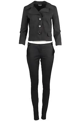 D&g Cotton Blend Pant Suit It 42 Uk 10 • £190